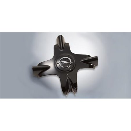 Cache moyeu en étoile noir brillant pour Opel Adam