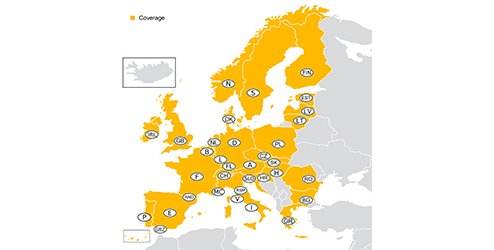 Carte de navigation pour DVD90 Navi, Europe 2014/2015